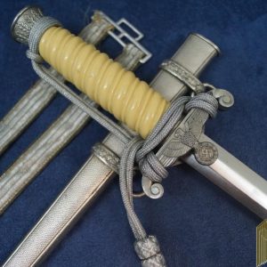 SMGO-0825 Personalized Army dagger with nickeled  Fittings and Hangers