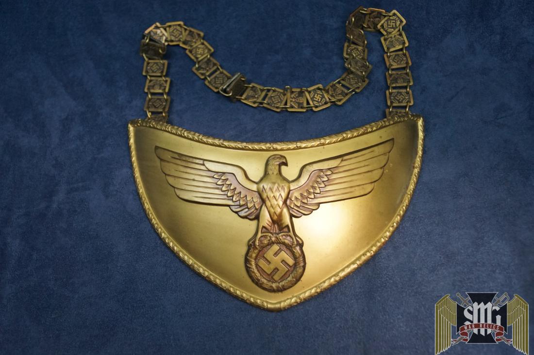 NSDAP Political Gorget by M1/102 and matching chain