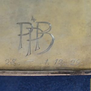 Silver Cigarette case gifted to Prussian Pioneer Officer