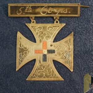 US civil war 5th Corps badge in Silver