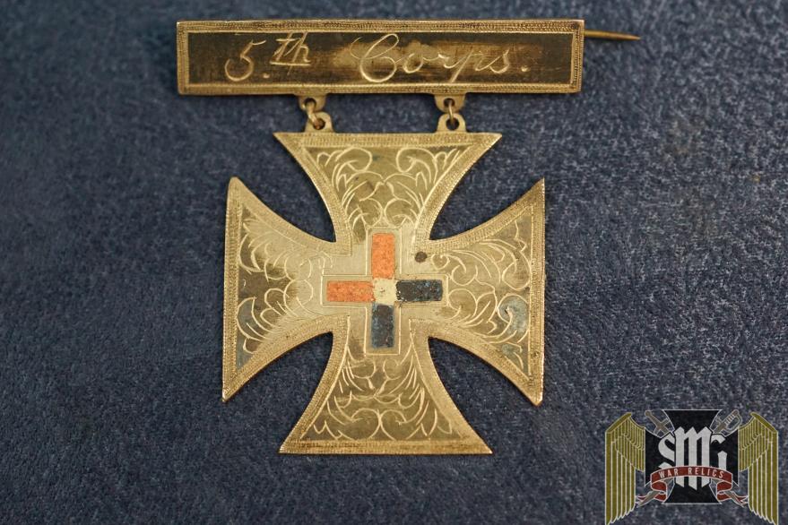 US civil war 5th Corps badge in Silver