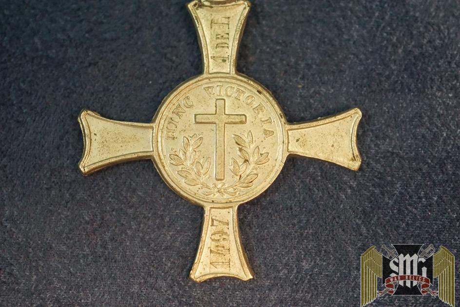 Vatican mentana cross 1867 In Nickel