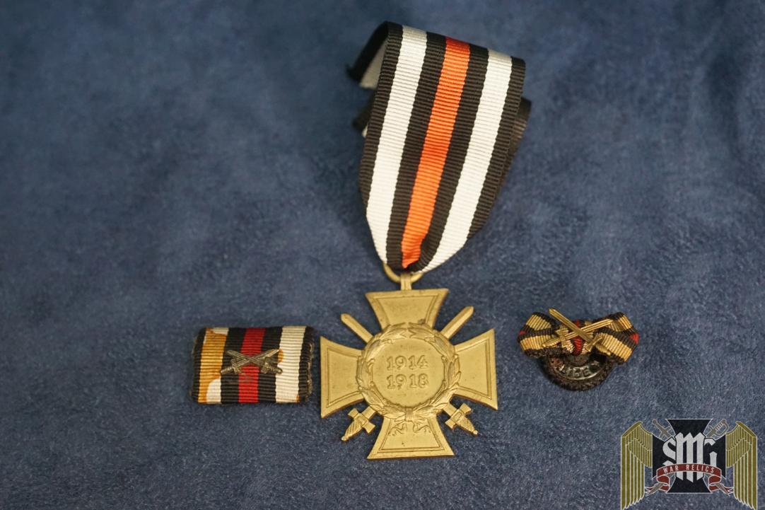 Hindenburg Cross with ribbon bar and Lapel button