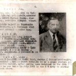 Czechoslovakian SS Gestapo (Sipo-SD) allied “wanted” Card Jan Hampl