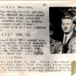 Czechoslovakian SS Gestapo (Sipo-SD) allied “wanted” Card Franz Bacher