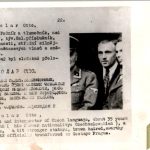 Czechoslovakian SS Gestapo (Sipo-SD) allied “wanted” Card Otto Kolar