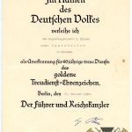 40 year faithful service Award document for Building inspector
