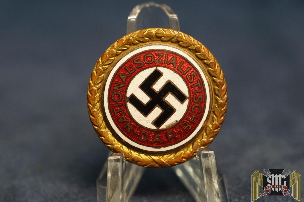 NSDAP Golden Party Badge 1938 A.H. presentation