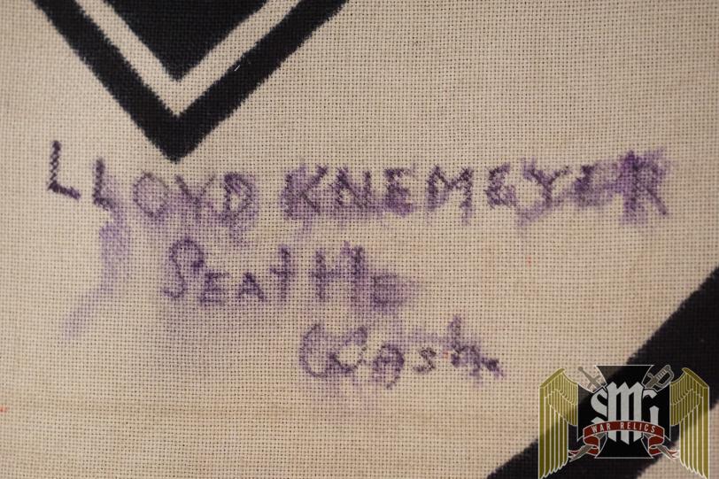 Vet signed Kriegsflagge 100x170 Marine stamped