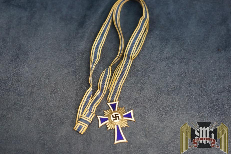 Silver Mother's Cross w/sewn ribbon
