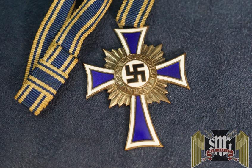 Silver Mother's Cross w/sewn ribbon