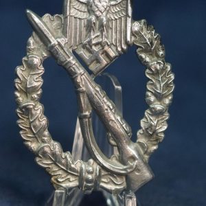 Infantry Assault badge in Silver by Wiedmann Damaged