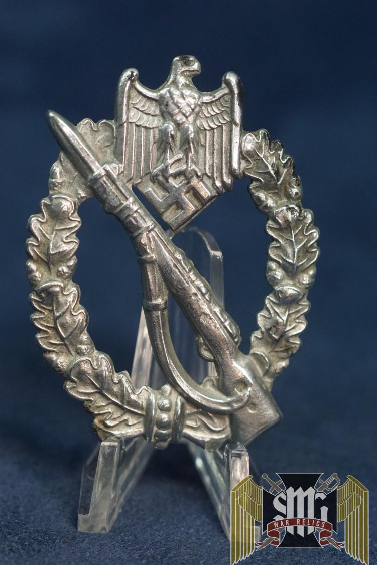 Infantry Assault badge in Silver by Wiedmann Damaged