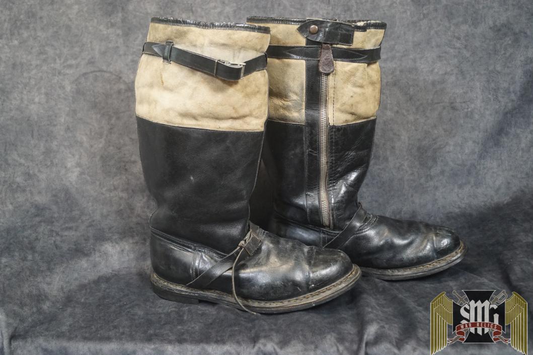 Luftwaffe Fleece Lined Pilot Boots in White