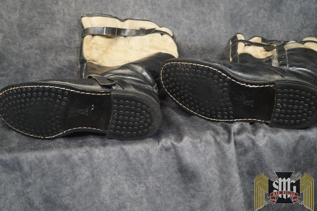 Luftwaffe Fleece Lined Pilot Boots in White
