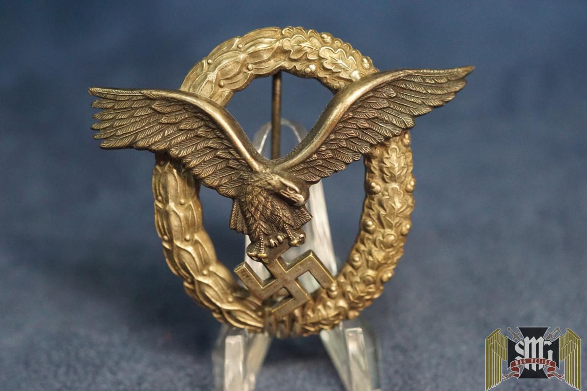 High Quality Reproduction Luftwaffe Pilot Badge