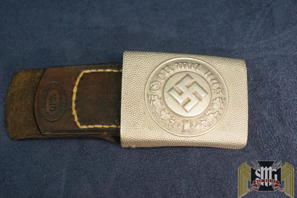 Police Buckle with Tab by Wiedmann 1940 Dated
