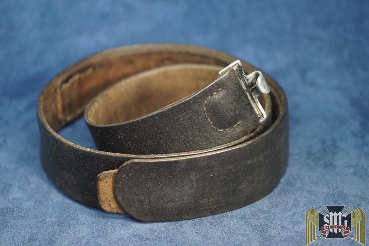Heer leather belt black. Size marked 125