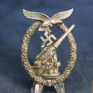 Luftwaffe Flak Badge in Zinc by Brehmer GB marked