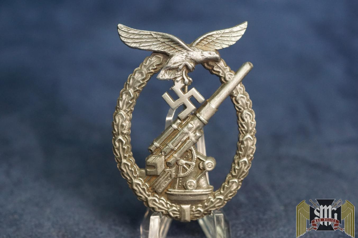 Luftwaffe Flak Badge in Zinc by Brehmer GB marked