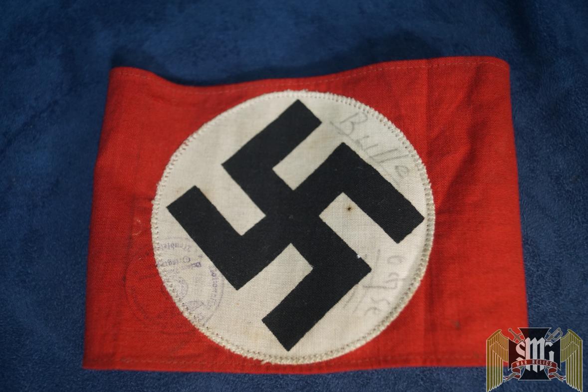 NSDAP Armband stamped and signed