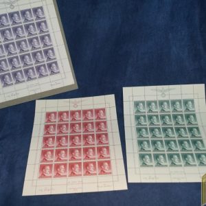 Hitler Birthday Stamp sheets. 3 sheet lot april 20 1943