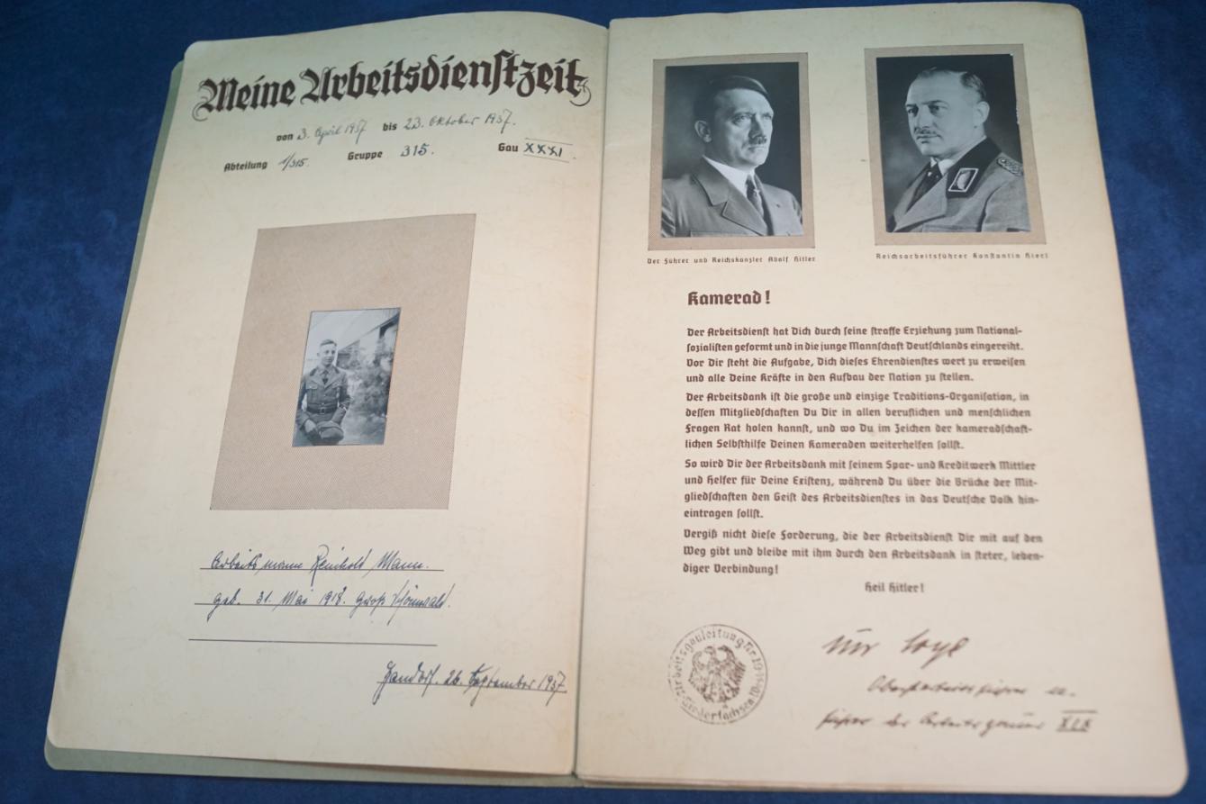 RAD Photo Album and scrap book W/Reischsparteitag Ausweis!!