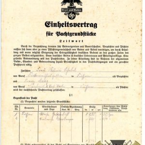 Reichsnahrstand Land Lease Document