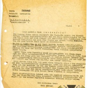 3rd reich era Letter regarding Dog breeding