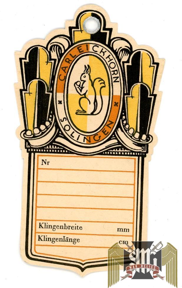 Eickhorn Sales Tag