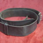 Black Leather belt size 100 with Gilded aluminum catch hook