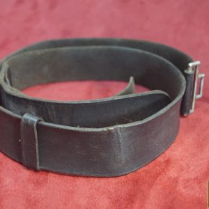 Black Leather belt size 100 with Gilded aluminum catch hook