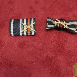 WW1 ribbon bar with button bouquet