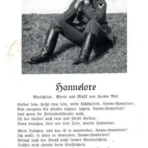 Hennelore Wehrmacht Song Post card
