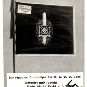 Die Saar NSKOV flag post card