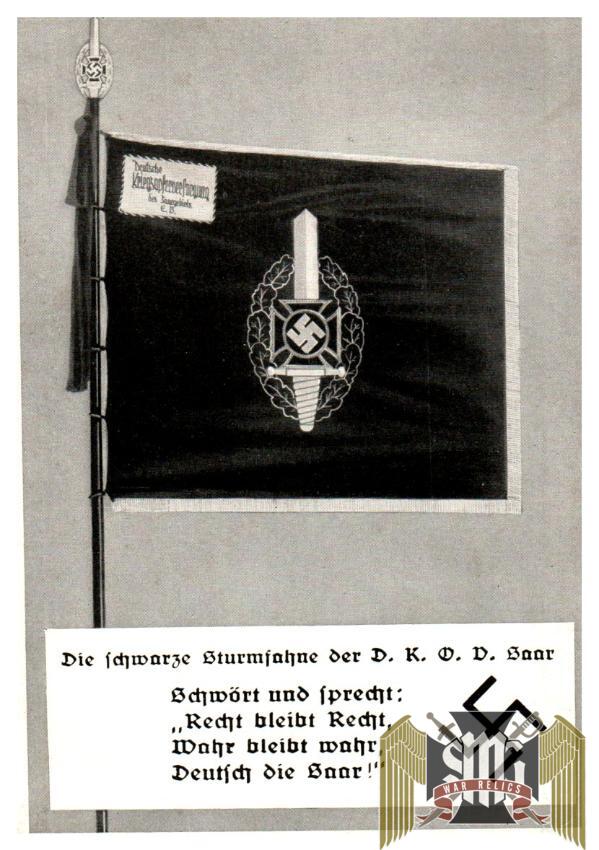 Die Saar NSKOV flag post card