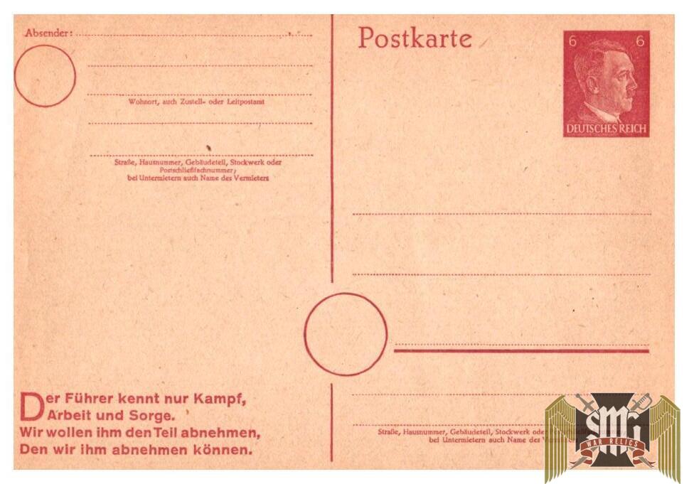 Hitler Post card