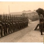 Luftwaffe Soldiers Line up for Ceremony Photo card