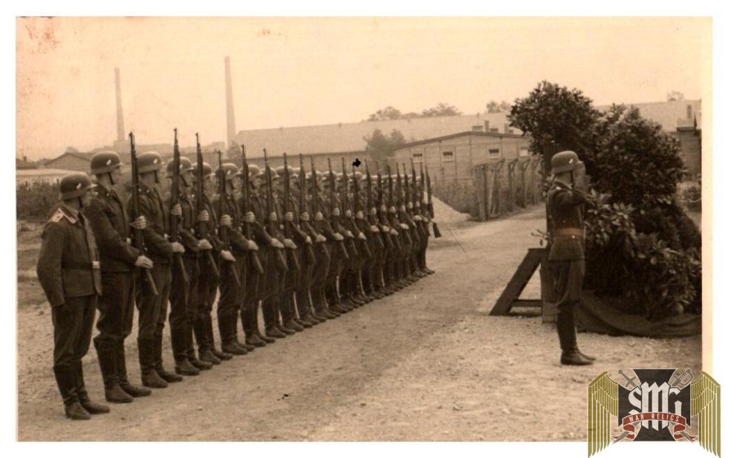 Luftwaffe Soldiers Line up for Ceremony Photo card