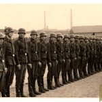 Heer Soldiers Line up for drill Photo card