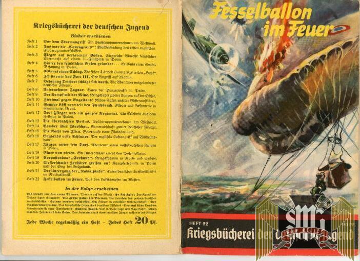 German Youth War Book Heft 22 Fesselballon im Feuer