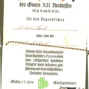 DRL Award Certificate Group for Youth