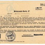 Wehrpass Notiz F March 1944