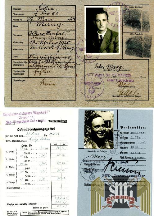 Cased Pilot badge Grouping for KIA Fighter Pilot 1944