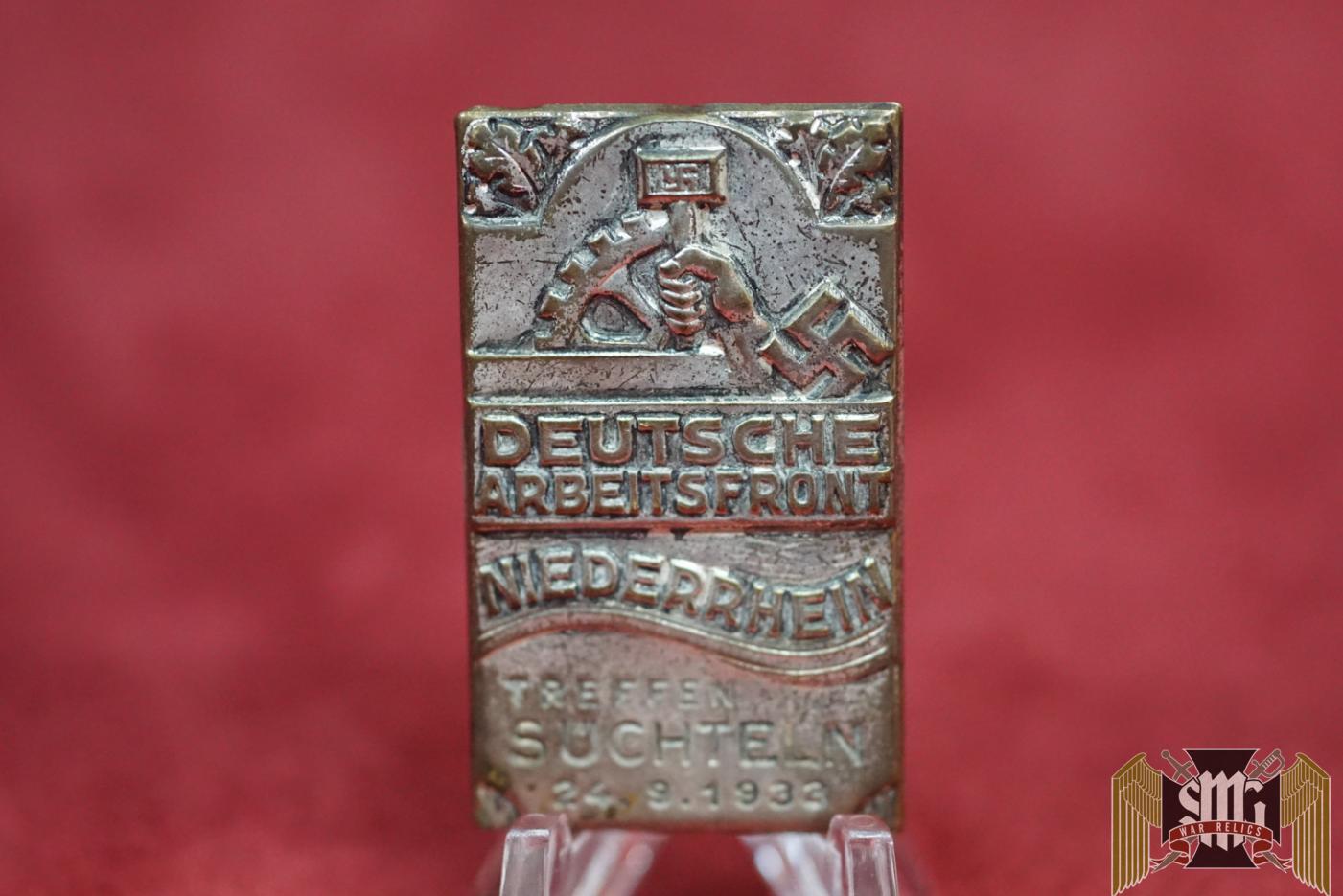 deutsche arbeitsfront niederrhein NSBO tinnie 1933