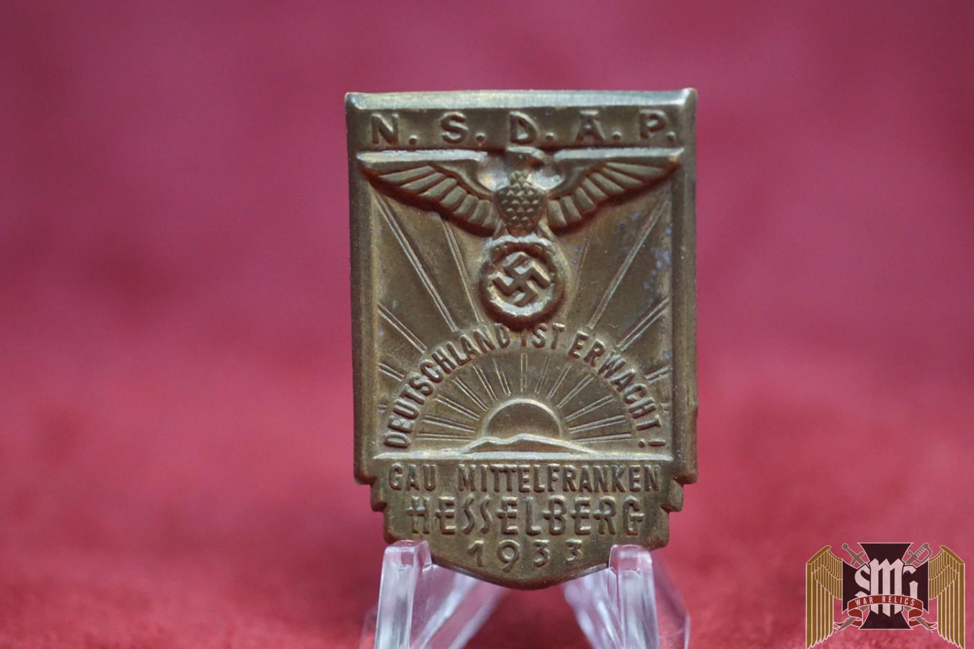 nsdap gau mittelfranken hesselberg 1933 tinnie