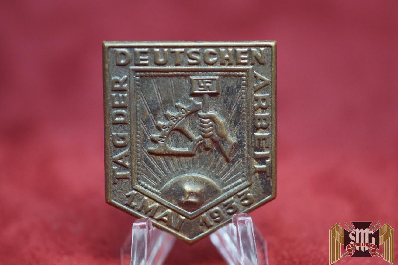 tag der deutschen arbeit 1933 tinnie NSBO w/ star stamp