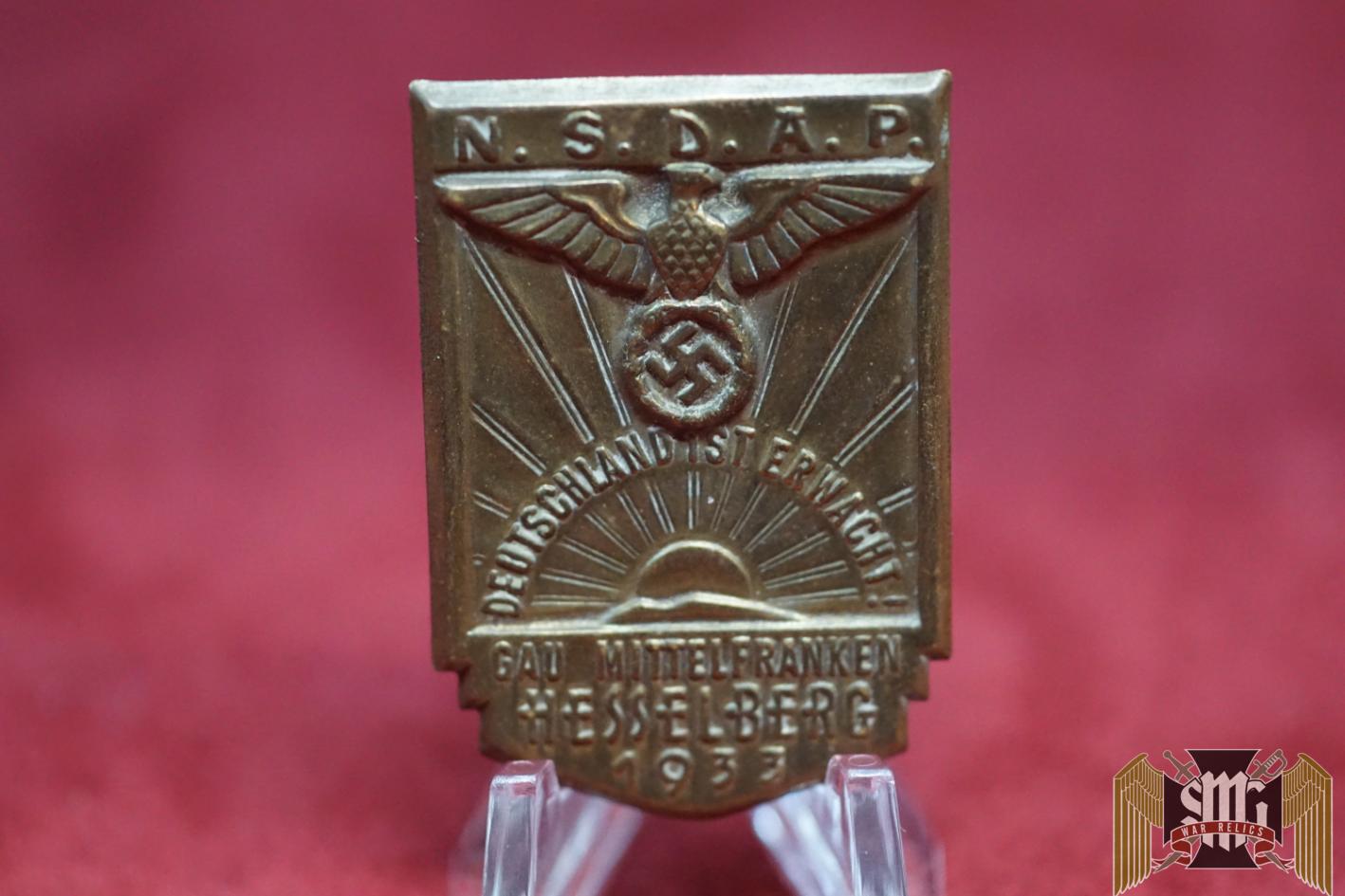 nsdap gau mittelfranken hesselberg 1933 tinnie