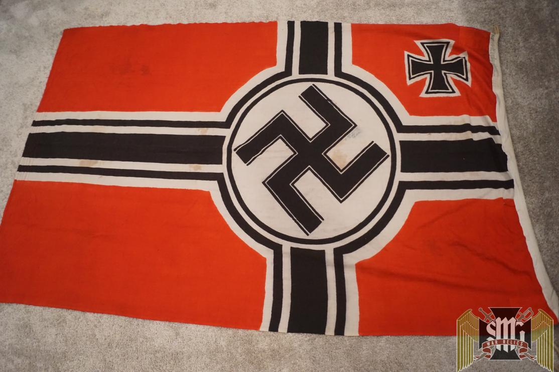 150x250 Marine stamped Kriegsflagge US Service Member signed