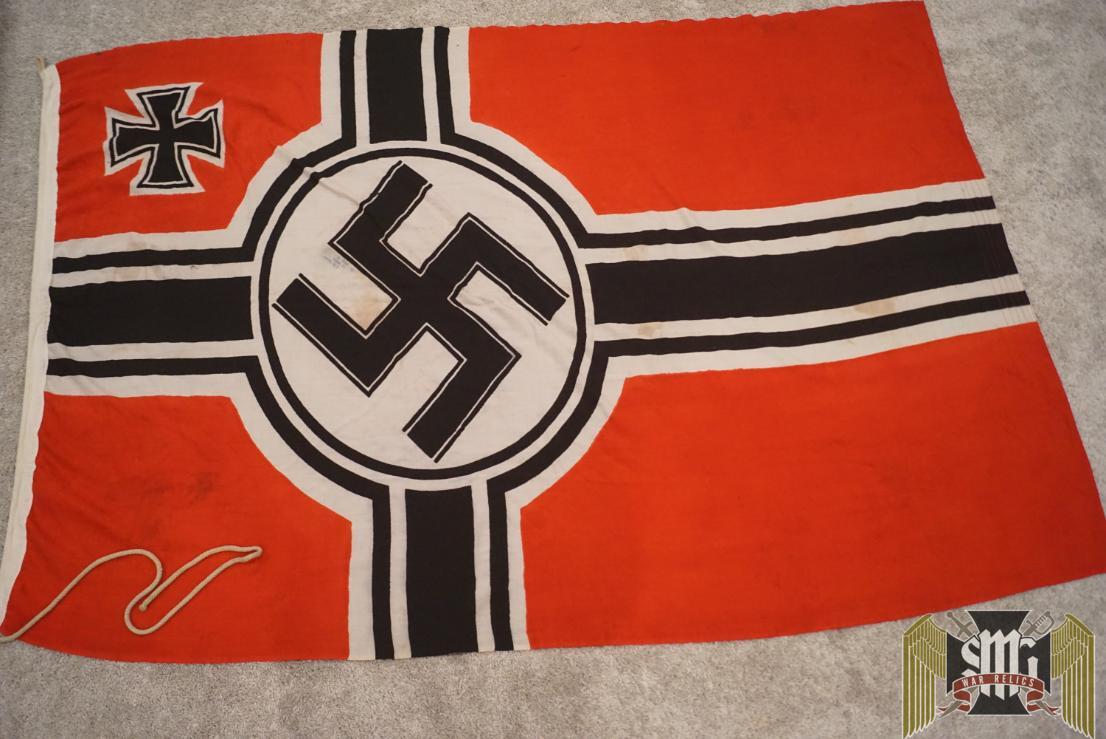 150x250 Marine stamped Kriegsflagge US Service Member signed